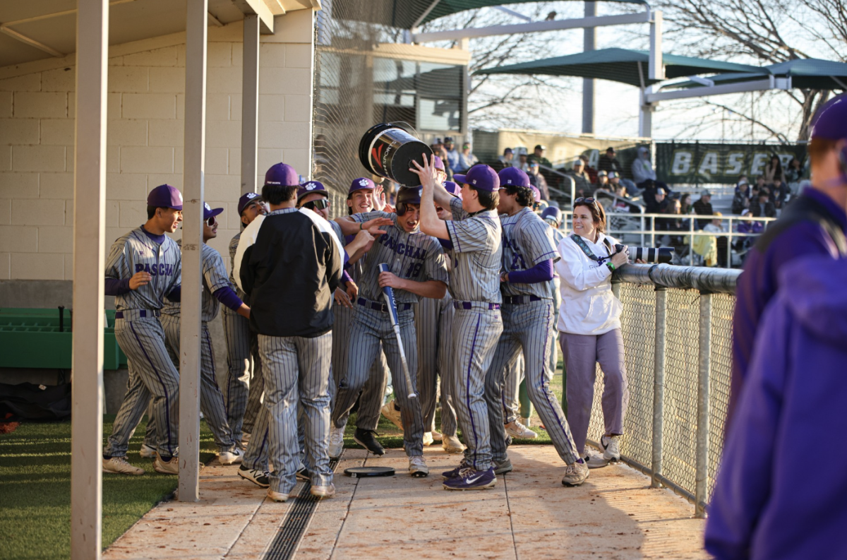 The PHS baseball boys celebrate their win against SCS and Benbrook during their tournament on Saturday, February 22nd.